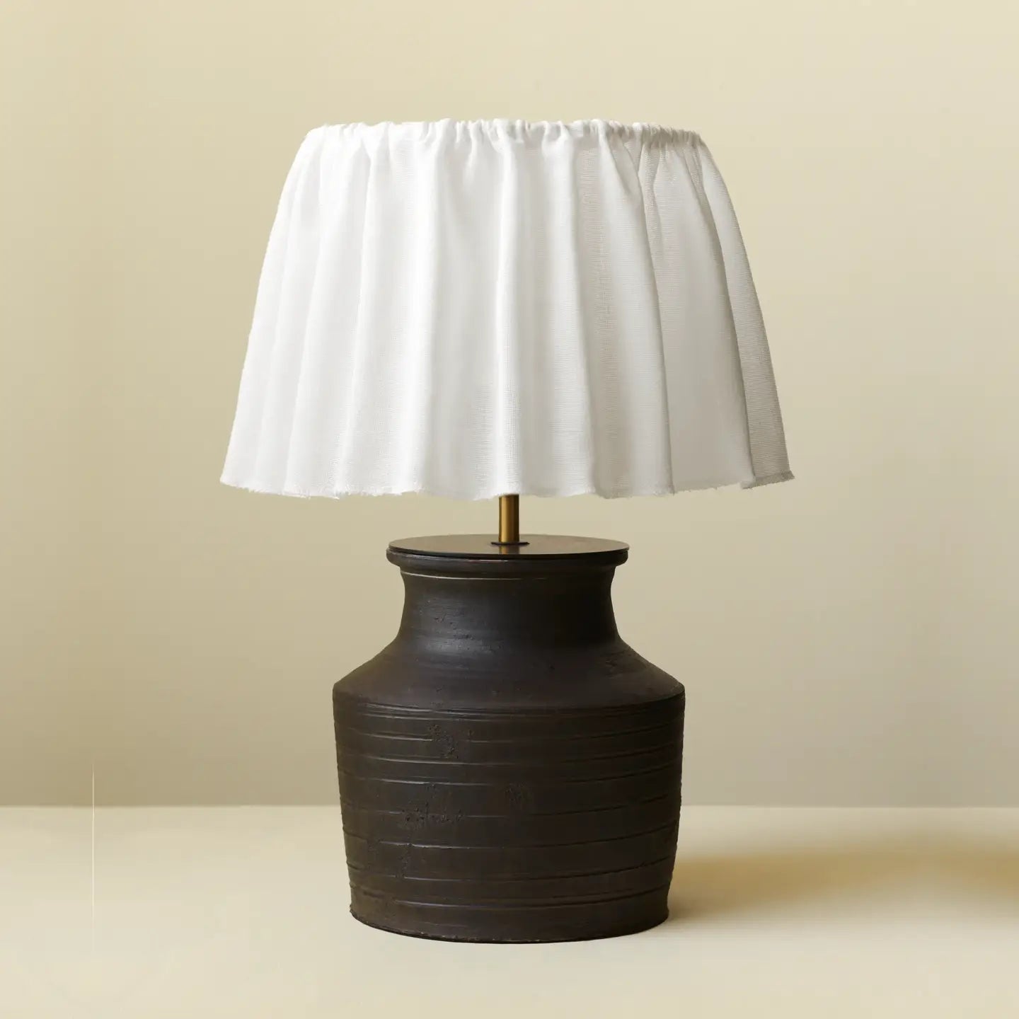 Voltaire Grande Ceramic Pleated Ruffled Table Lamp